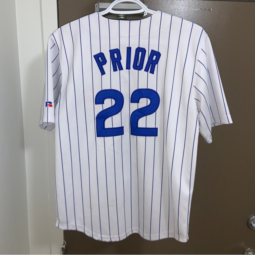 Vintage Mark Prior #22 Chicago Cubs MLB Jersey Youth 14/16 Russell Athletic MLB